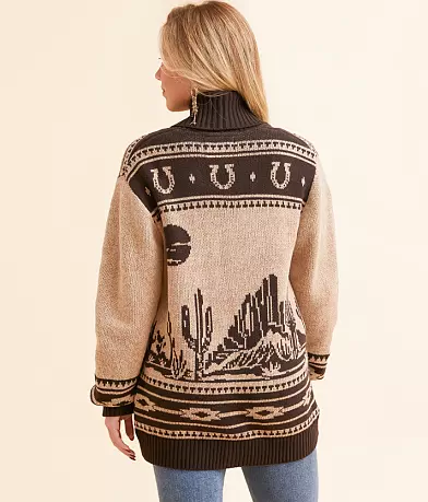 Western cardigan sweater