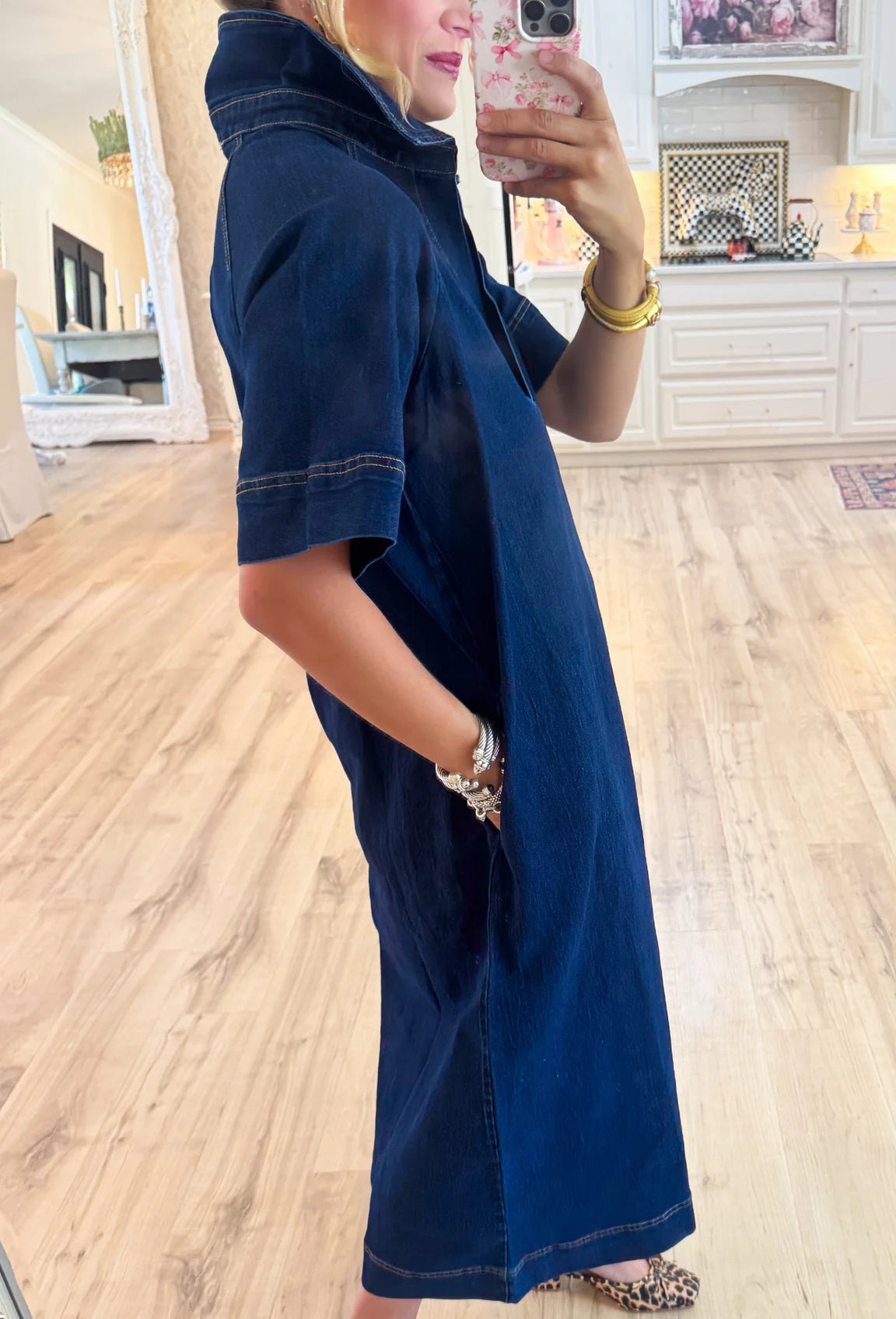 Dark Denim Midi Dress