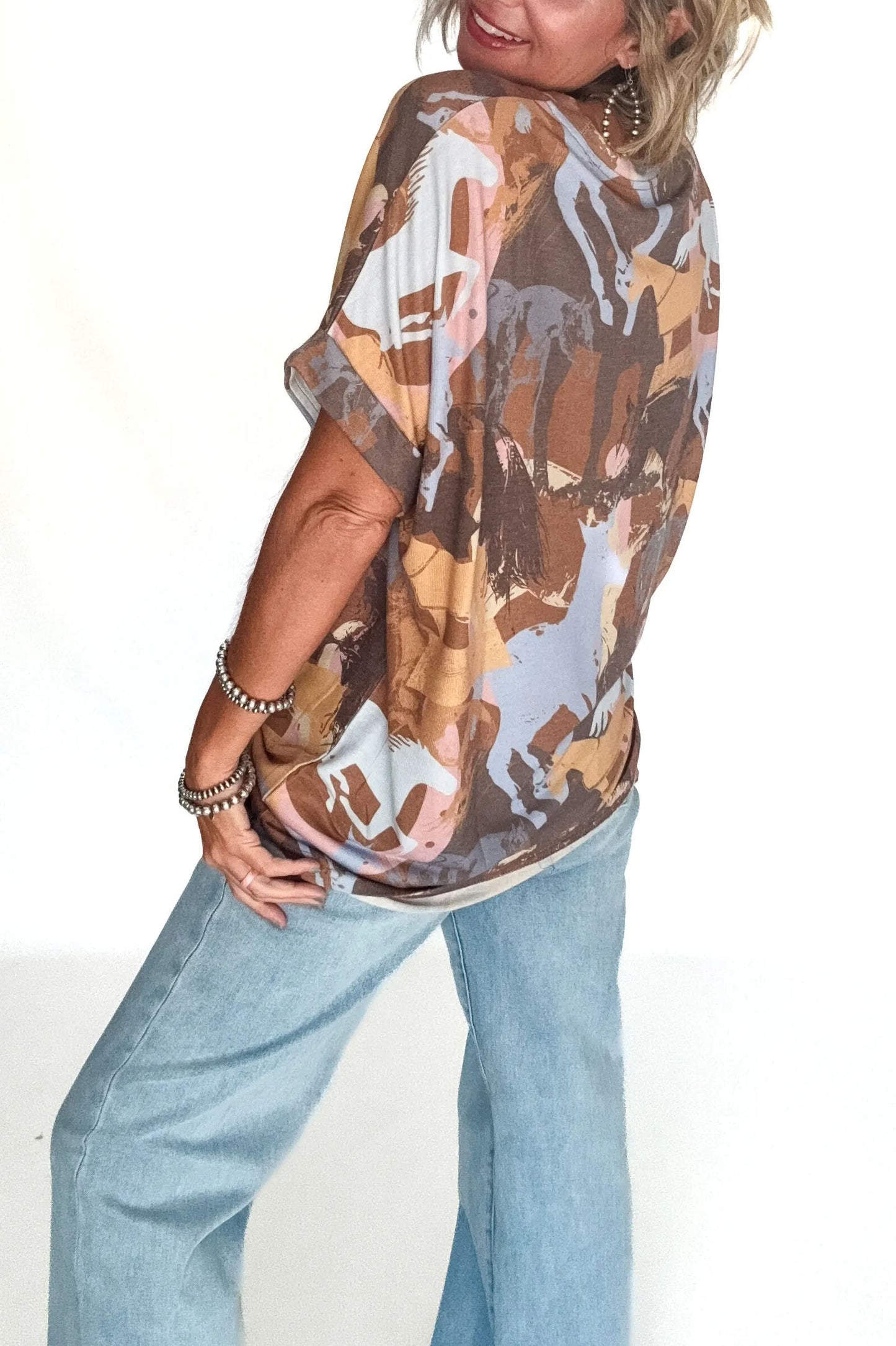 Pony Pals western Print Top