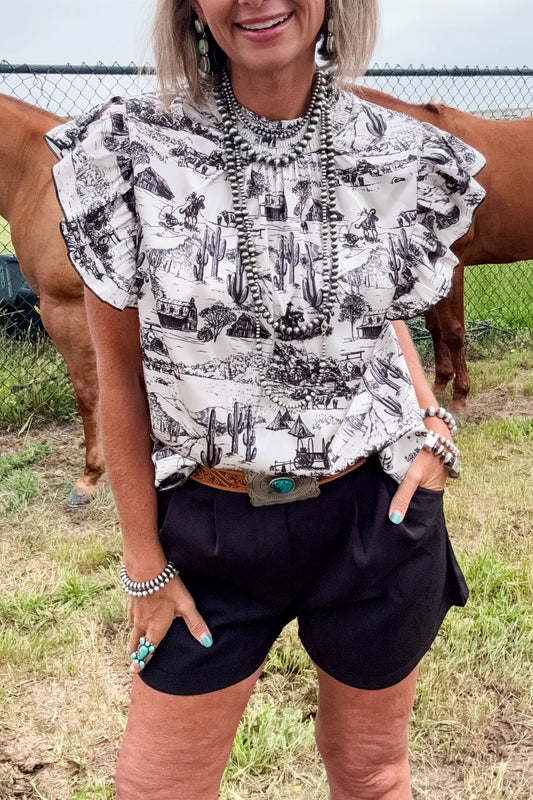 The Old Days Ruffle Top