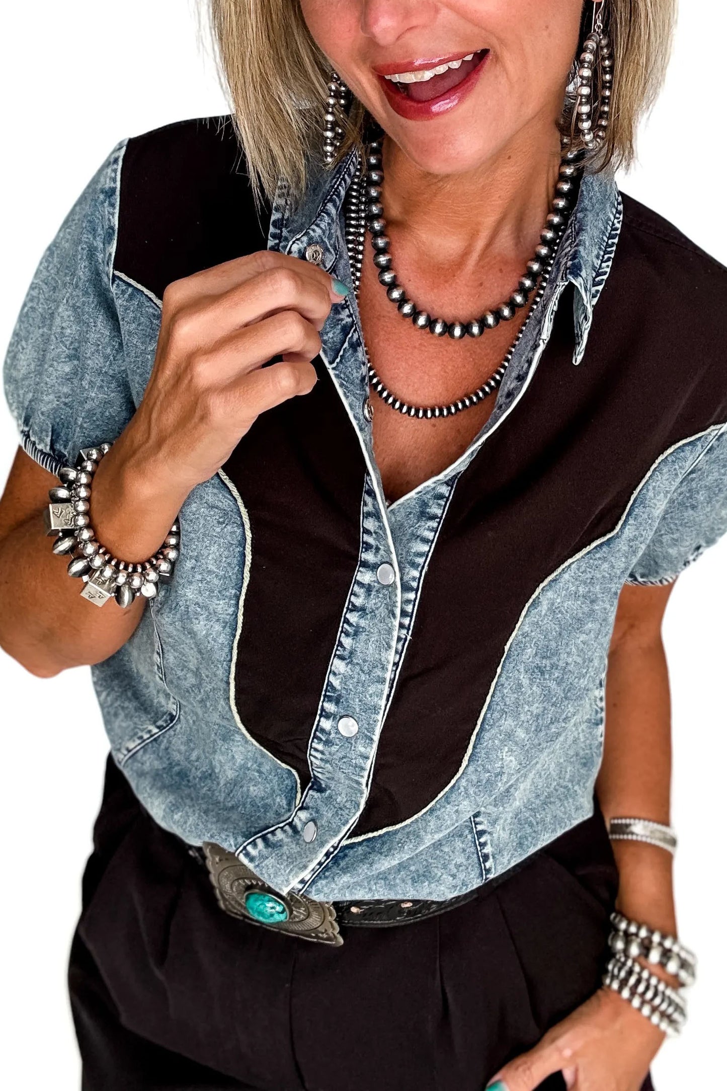 Classic western Denim Top