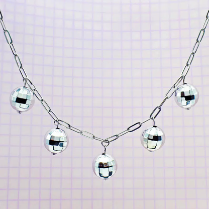 Paperclip Chain Disco Necklace