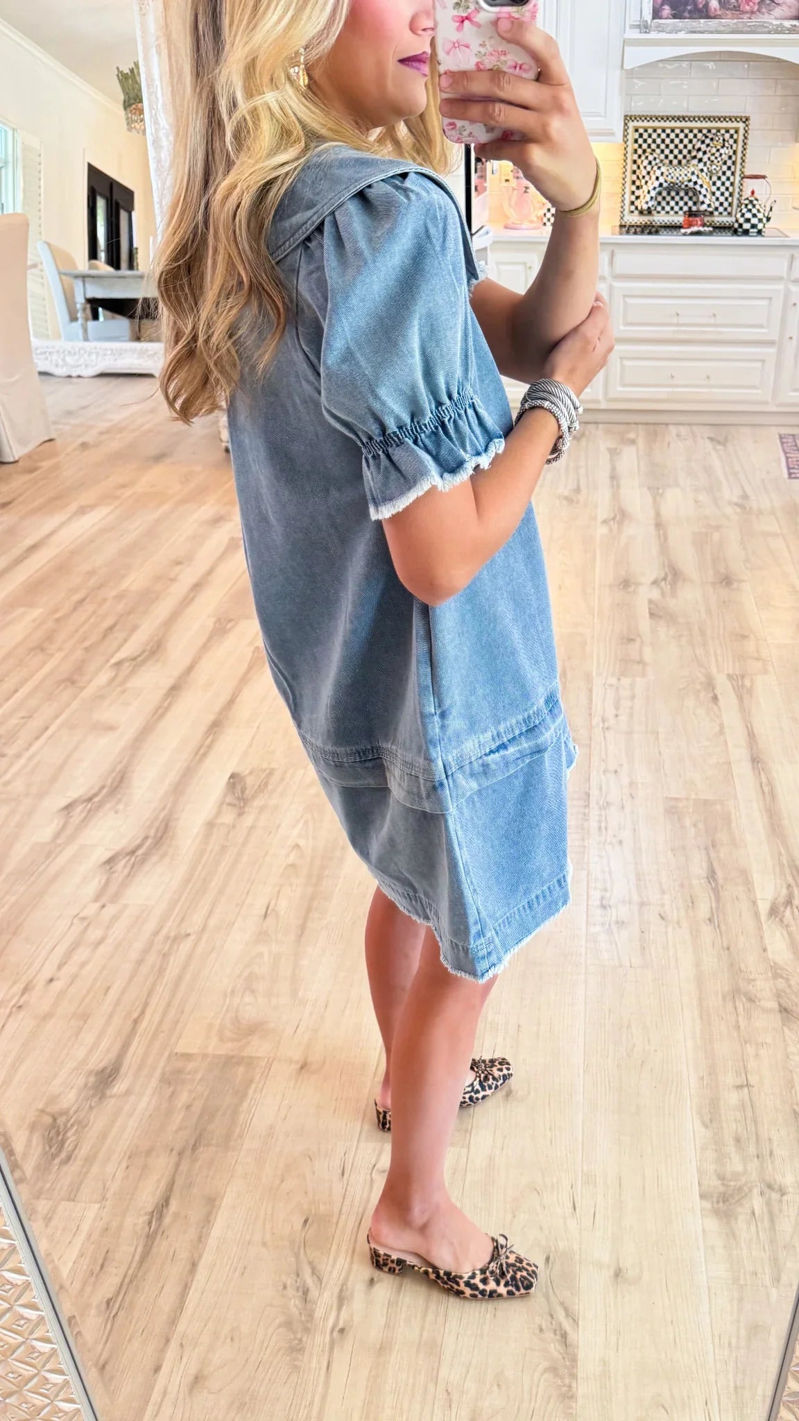 Denim Doll Collar Mini Dress