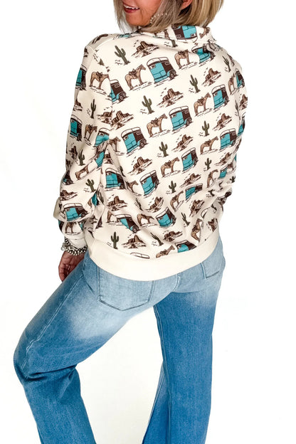 Bumper Pull Quarter Zip Pullover Top