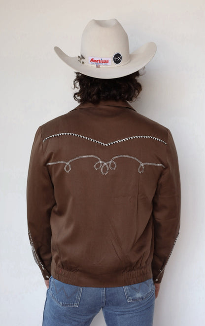 Bolero Men's Jacket Walnut and White