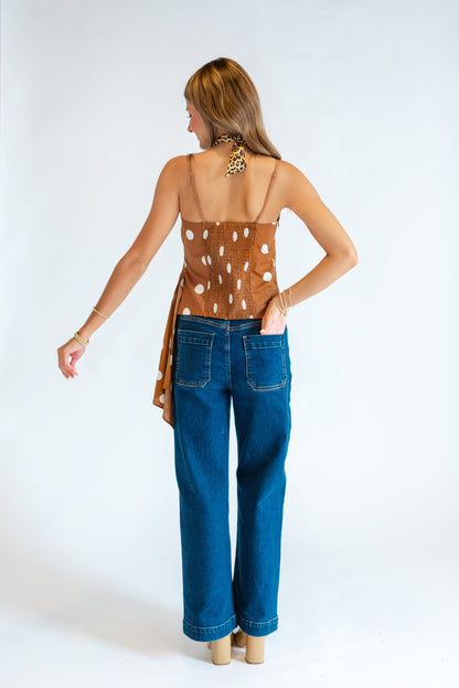 Rust Polka Dot Tank Top
