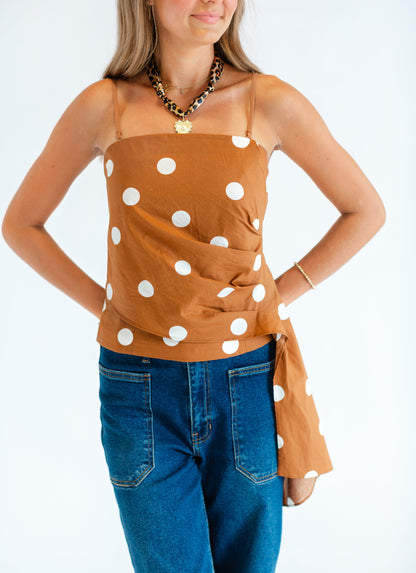 Rust Polka Dot Tank Top