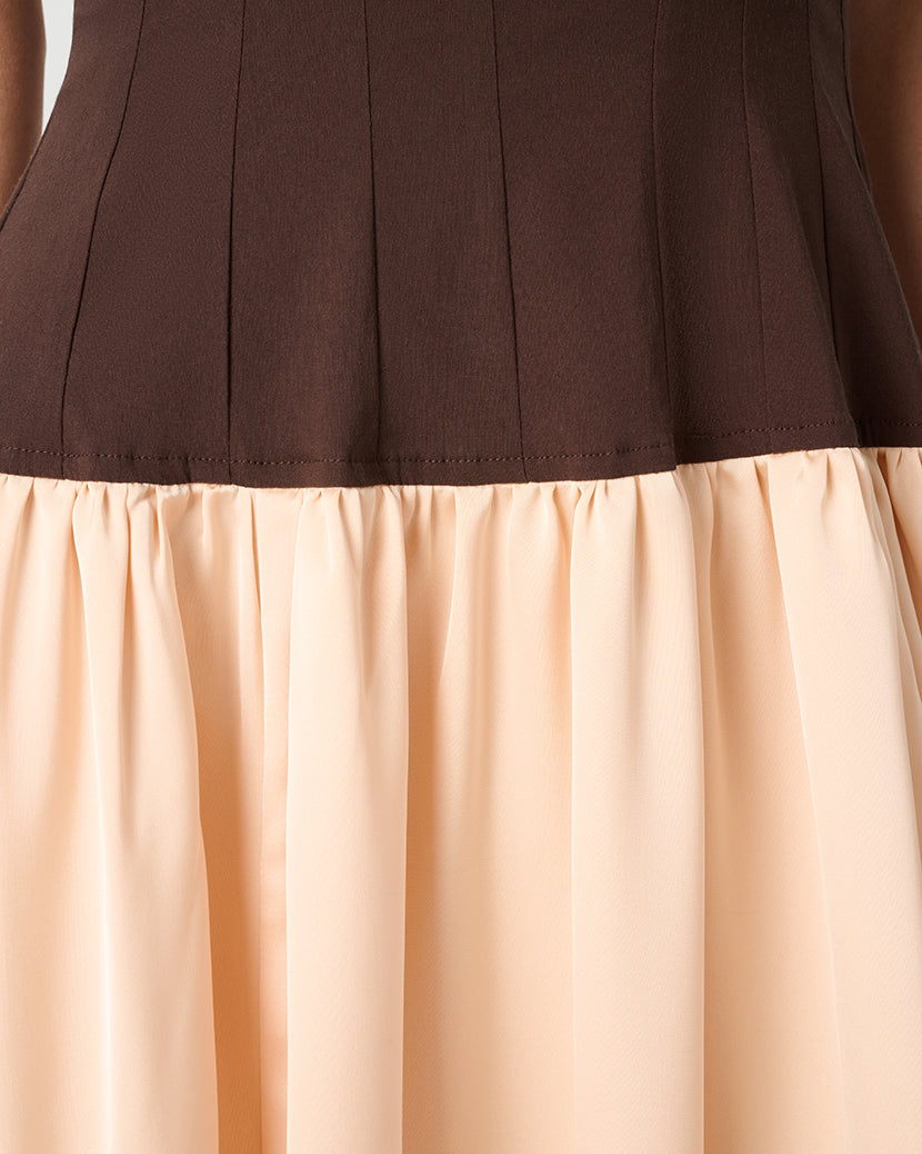 Ruffle Corset Maxi Dress