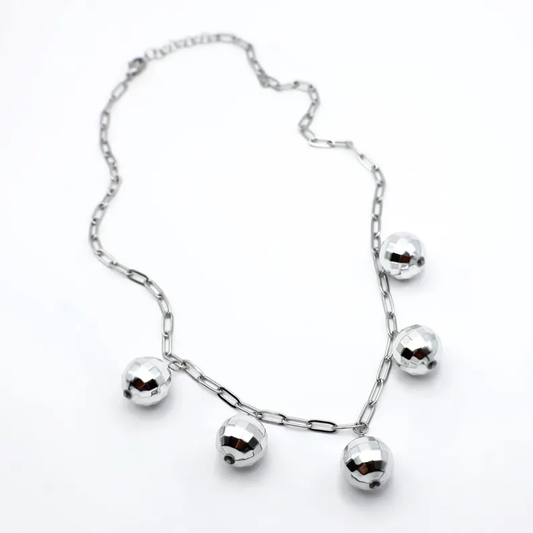 Paperclip Chain Disco Necklace