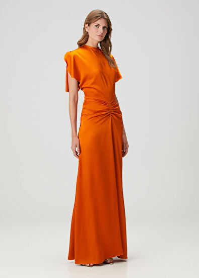 Orange Jacket Maxi Dress