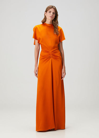 Orange Jacket Maxi Dress