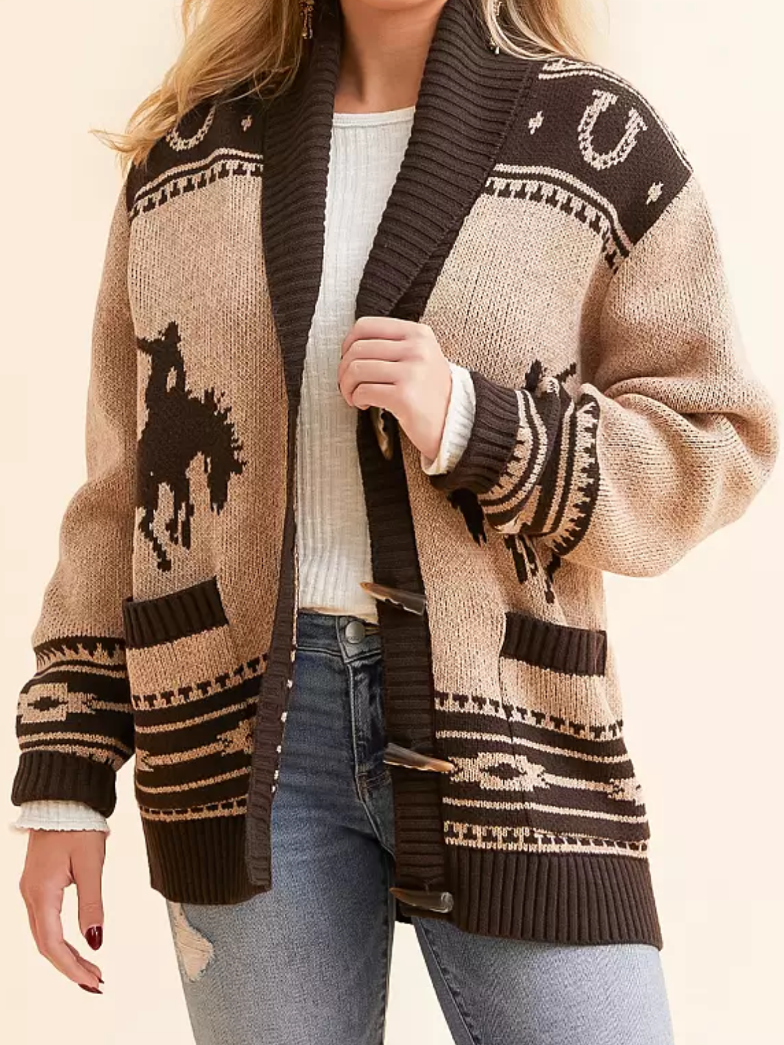 Western cardigan sweater