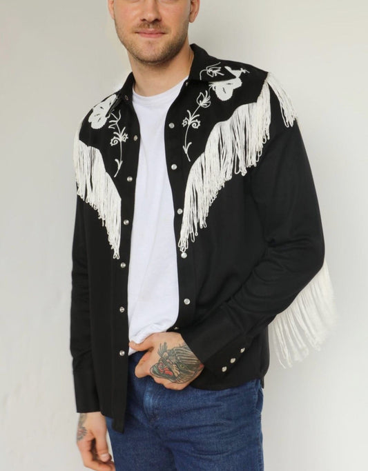 Taos Men's Shirt Black and White