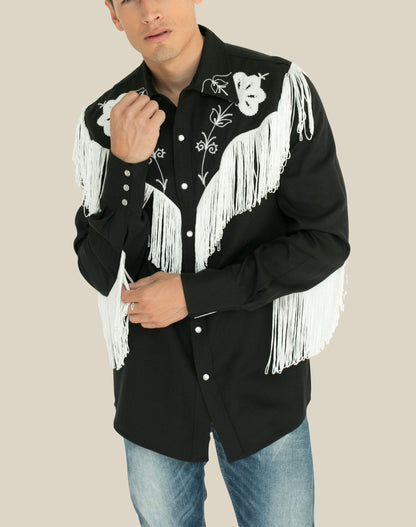Taos Men's Shirt Black and White