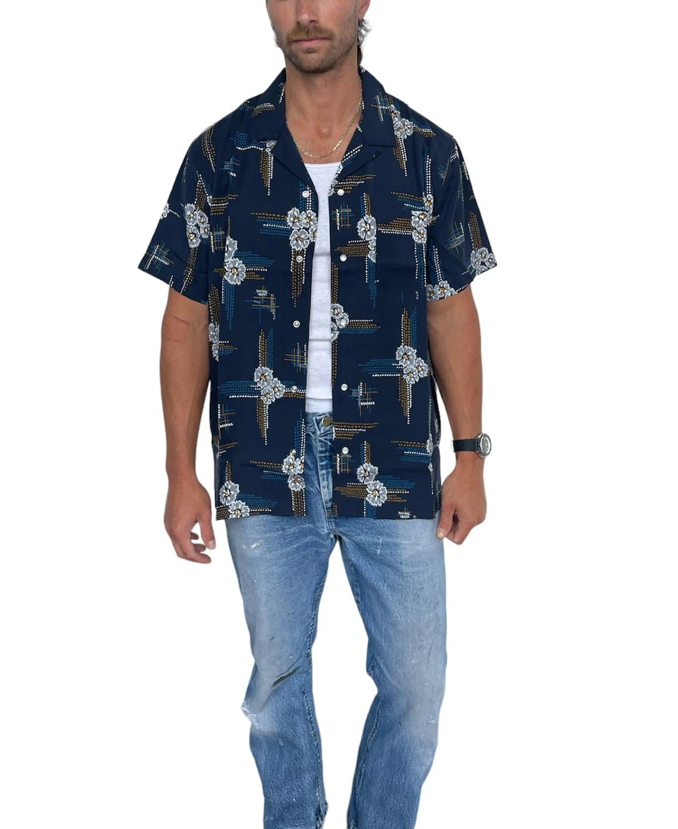 Del Mar Men's Shirt Navy Multi